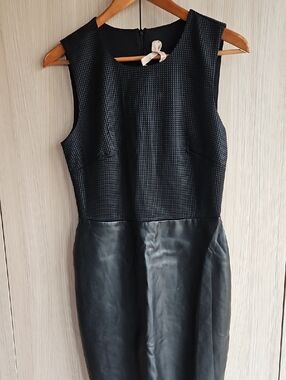 Bailey 44 Black Textured Bodice Midi Dress